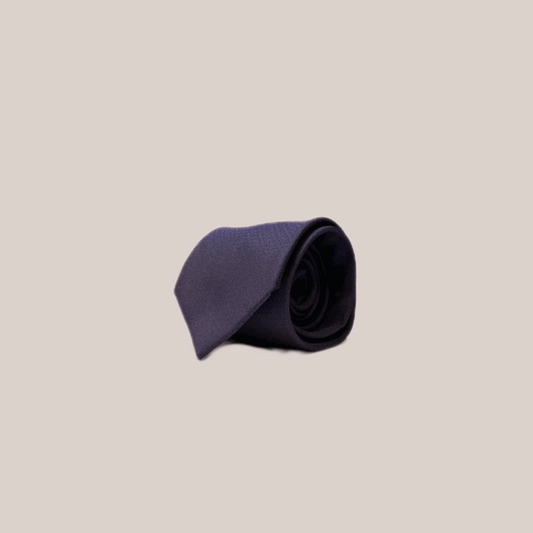 PURPLE SELF TEXTURED SILK TIE