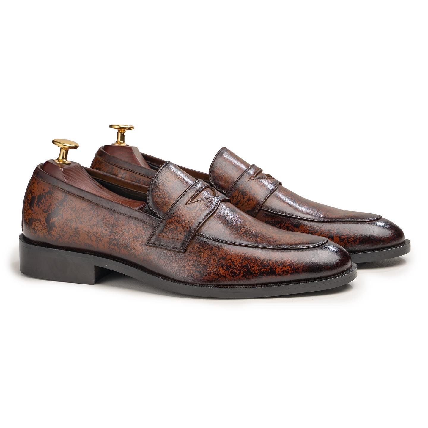 BROWN - PATINA PENNY LOAFERS