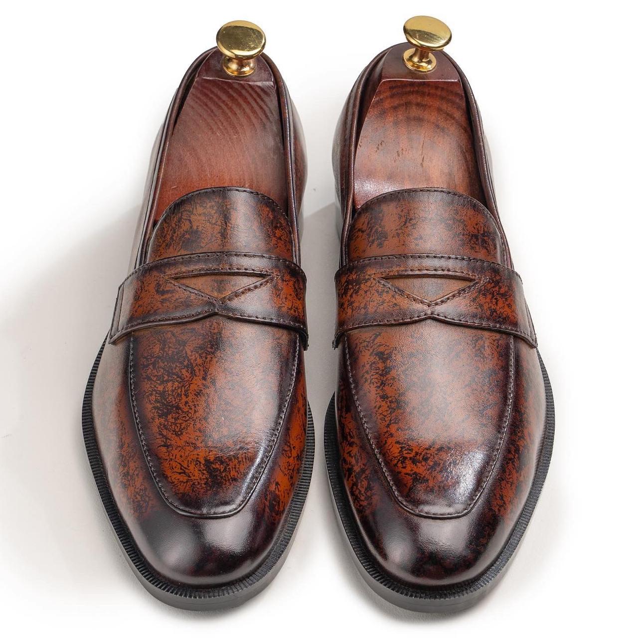 BROWN - PATINA PENNY LOAFERS