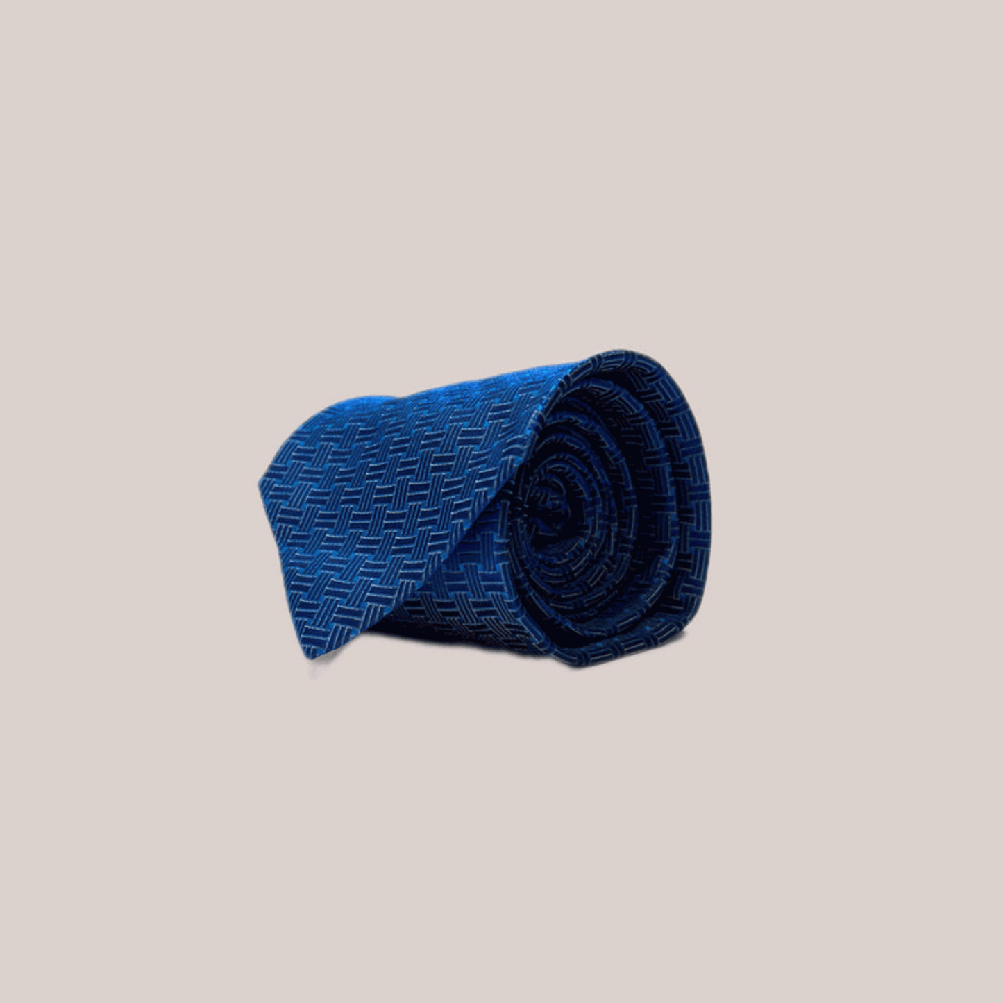 ROYAL BLUE INTERLOCK SILK TIE