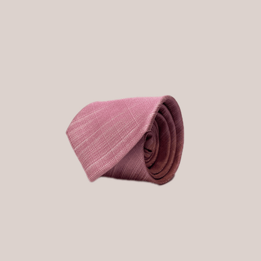PINK CHECK SILK TIE