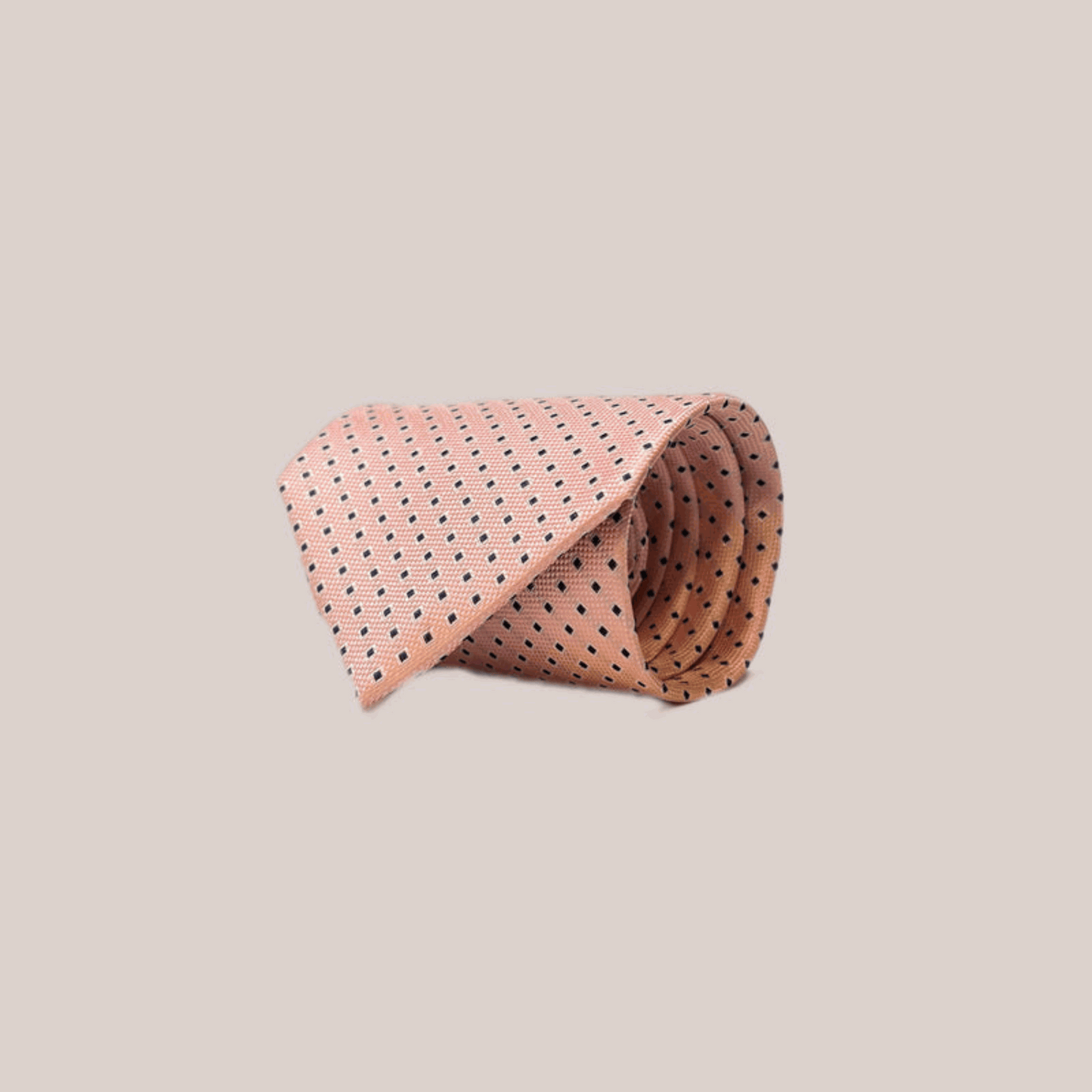 PEACH MINI DOT POLYESTER TIE