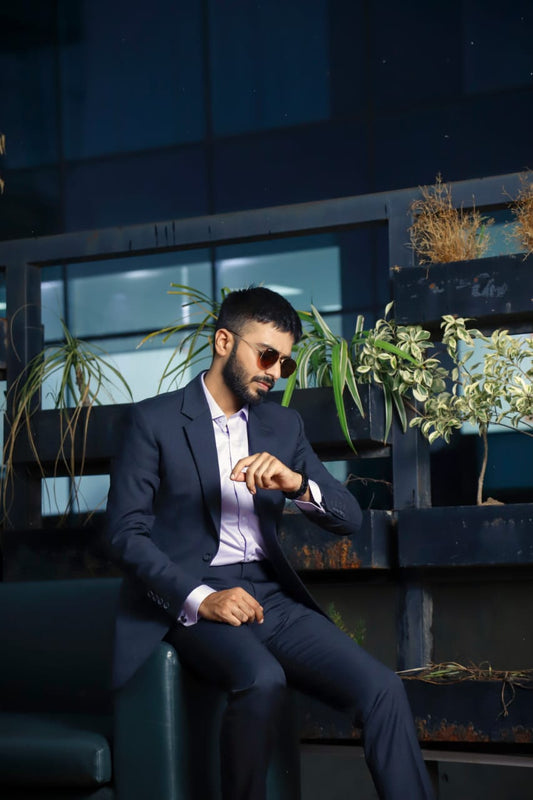 LANIFICIO ROMARIO NAVY BLUE SUIT