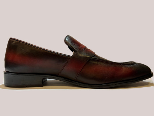 BURGUNDY PENNY LOAFERS
